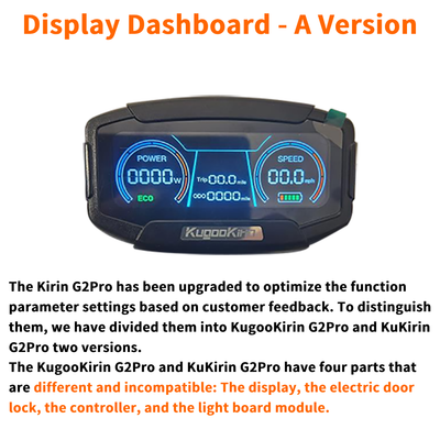 Tableau de bord d'affichage pour scooter électrique KUKIRIN